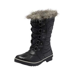 Sorel Black Winter Boots with Fur Trim